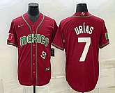 Men's Mexico Baseball #7 Julio Urias 2023 Red Blue World Baseball Classic Stitched Jersey,baseball caps,new era cap wholesale,wholesale hats